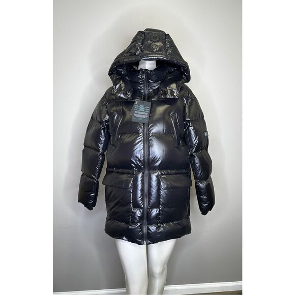 NWT Mackage Montreal Zip-up Ski Hooded Kendrick Puffer Coat Black Size 12 $525 - Picture 6 of 14